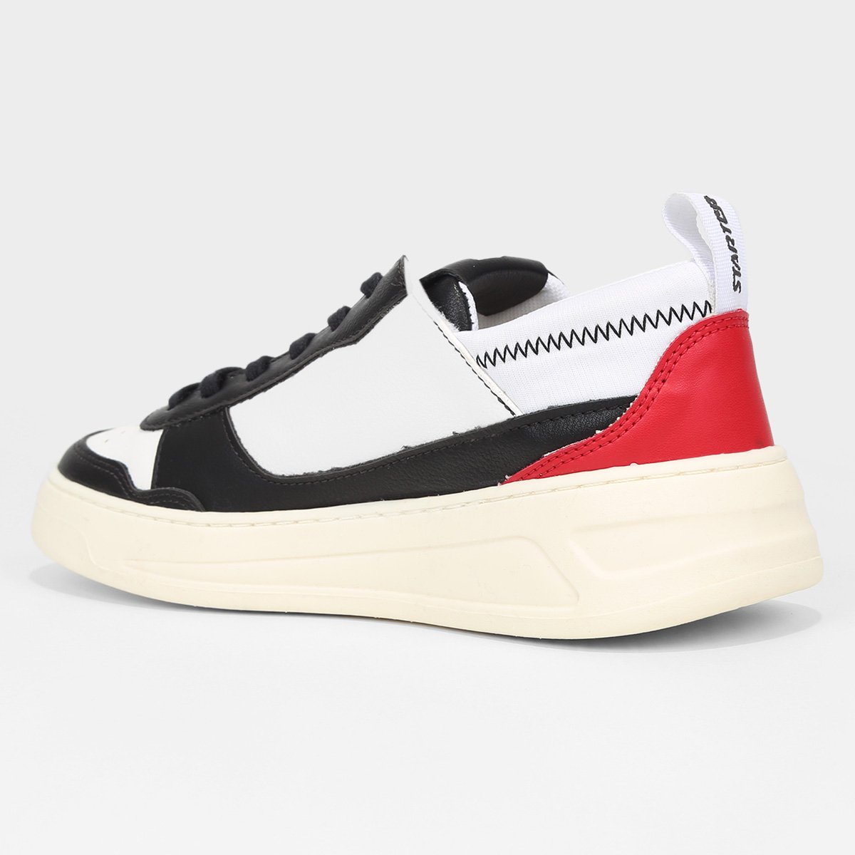 Miniatura Tênis Starter Cano Baixo Feminino Preto+Vermelho - 34