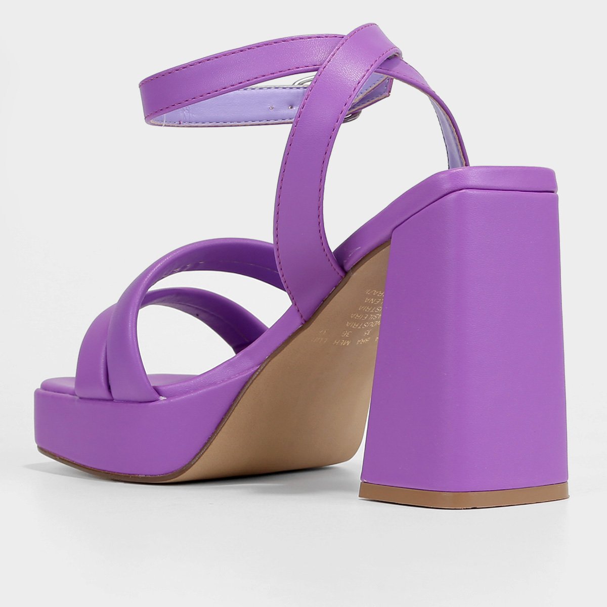 Miniatura Sandália Shoestock Tiras Comfy Meia Pata Feminina Roxo - 35