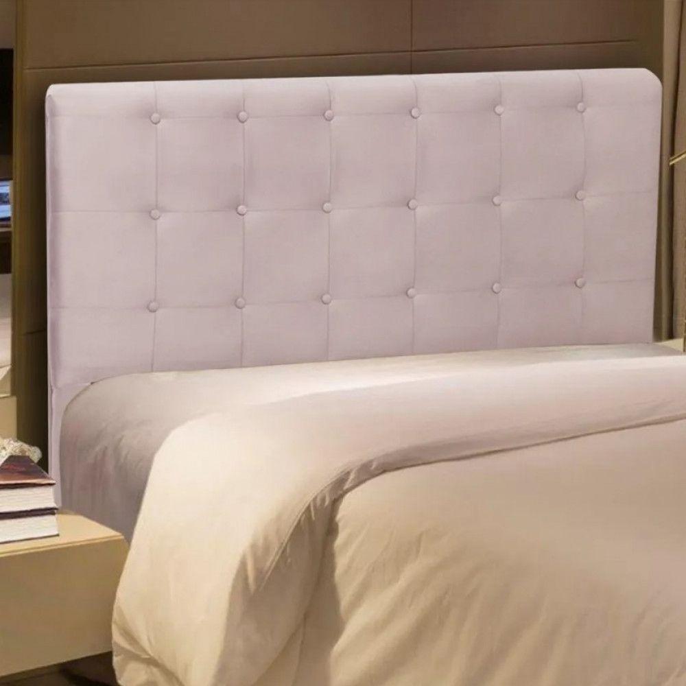 Miniatura Cabeceira Cama Box Quarto King Size Paola 195 Cm Veludo Speciale Home Rose