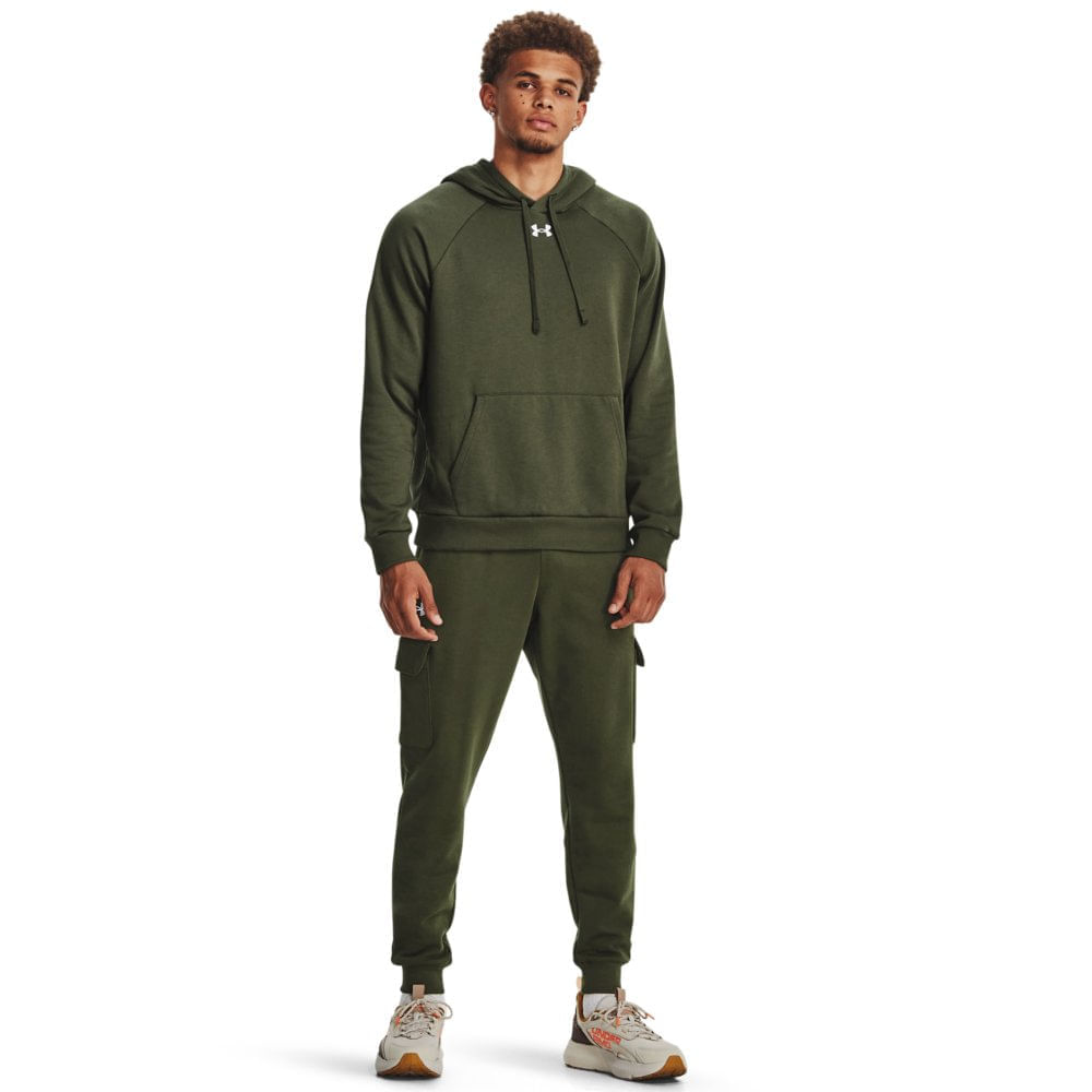 Miniatura Moletom Masculino Under Armour Rival Fleece Verde - P