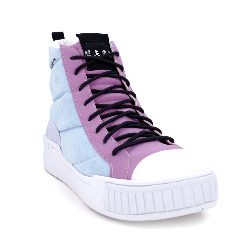 Miniatura Tênis Lança Perfume Sneaker Cano Alto Feminino Azul / Rosa - 34