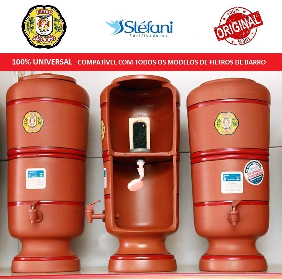 Miniatura Kit 3 Velas Refis Filtro Barro Stéfani São João Tradicional