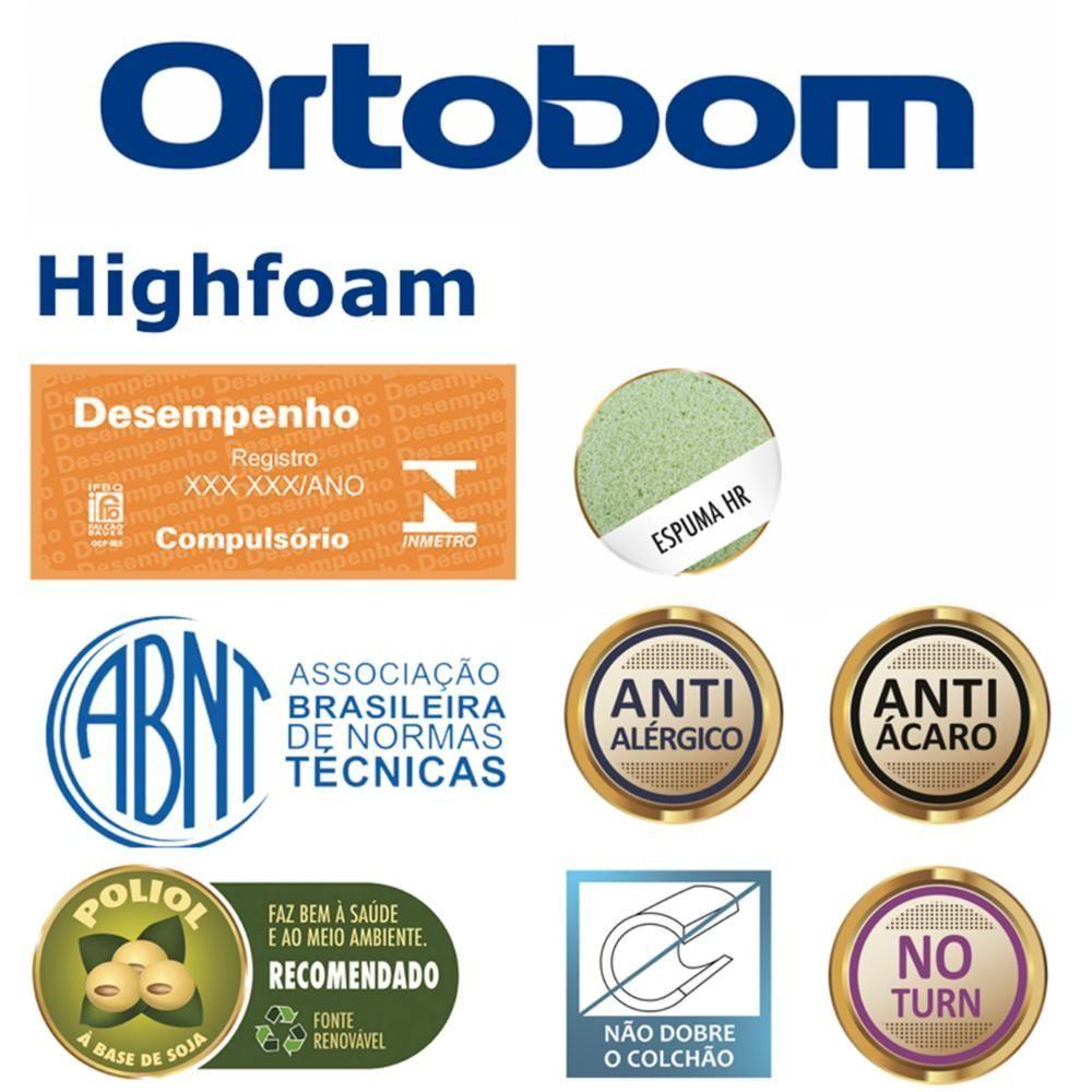 Miniatura Colchão Casal Queen Highfoam Bordado Espuma Hr45 158x198x28cm - Ortobom
