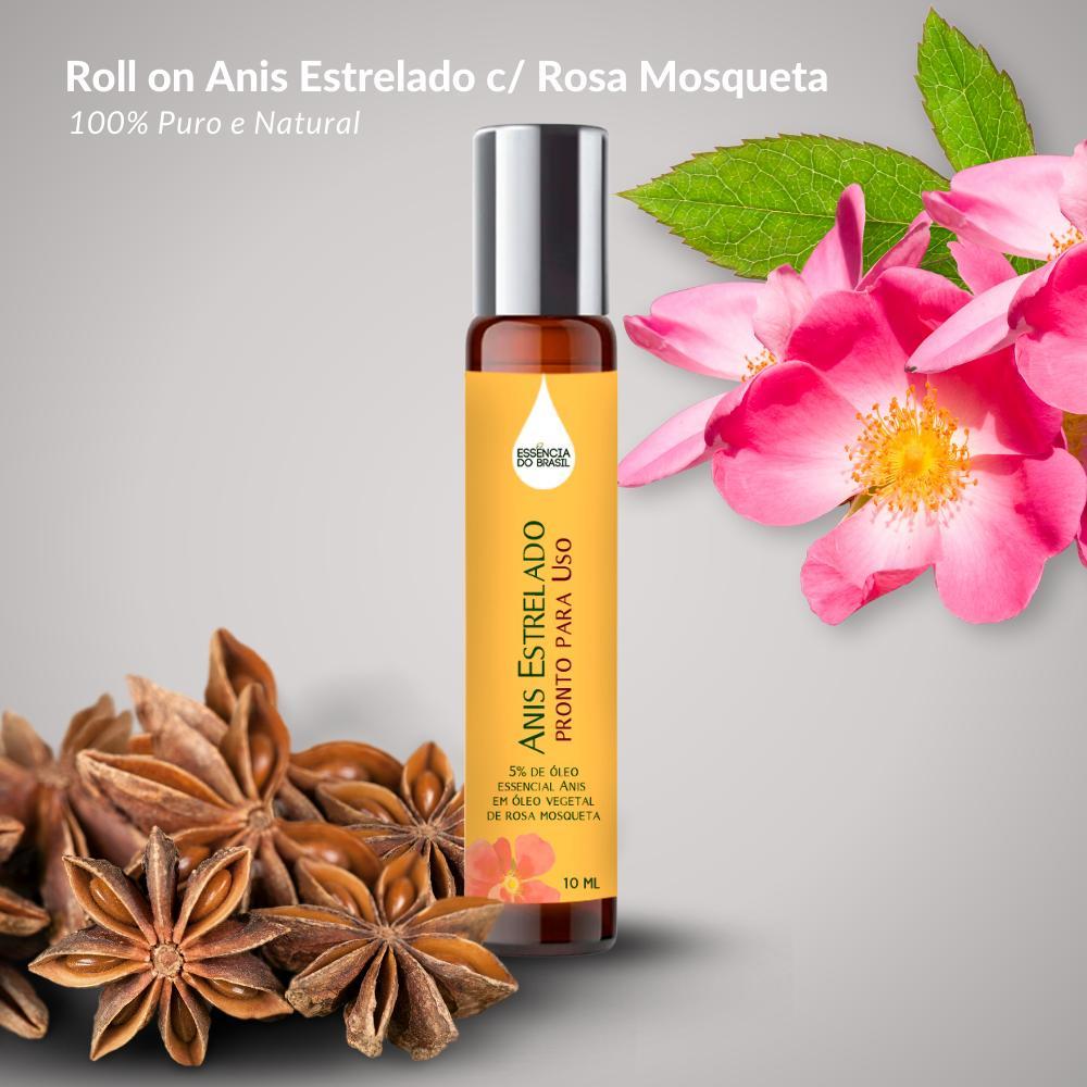 Miniatura Perfume Roll On Anis Estrelado Mulher 10Ml + Óleo Essencial