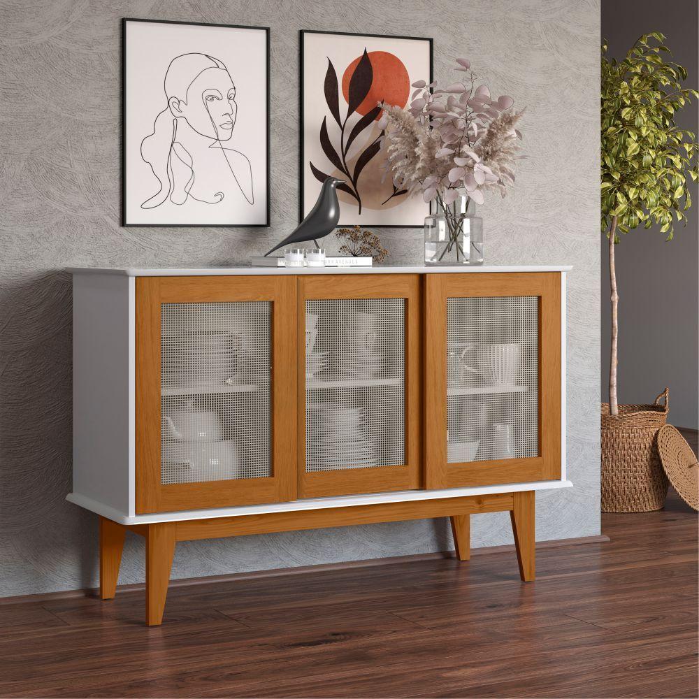 Miniatura Buffet Valencia Com 3 Portas Branco Nature