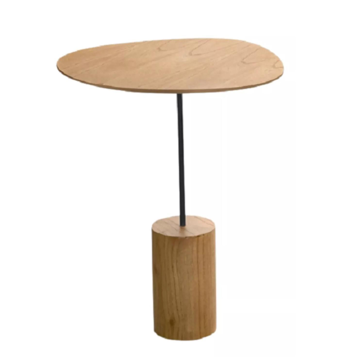 Miniatura Mesa Lateral Rústica Vintage Pé Torneado Duna Mdf 37X60