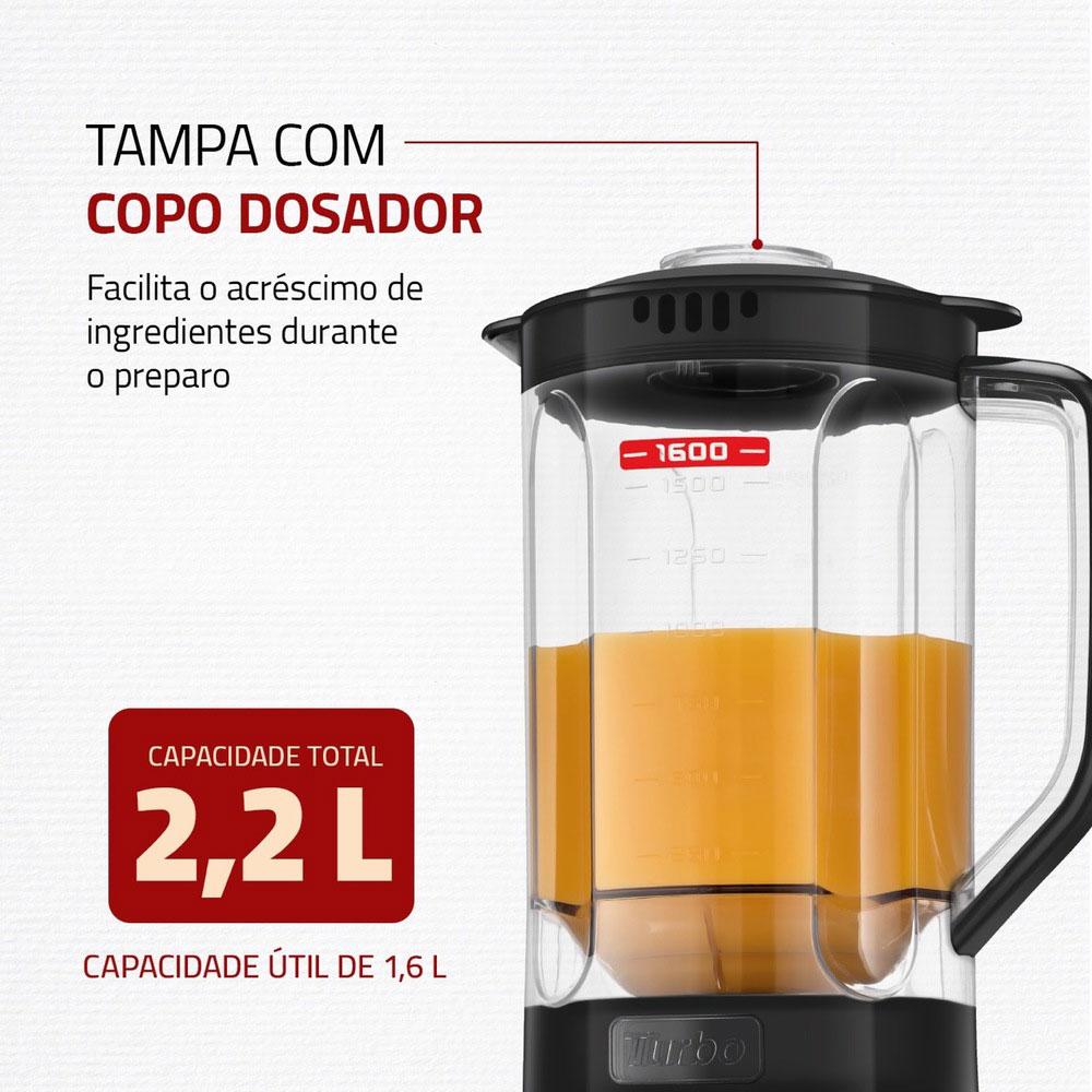 Miniatura Liquidificador Pratic Turbo L98B Mondial Preto 127V