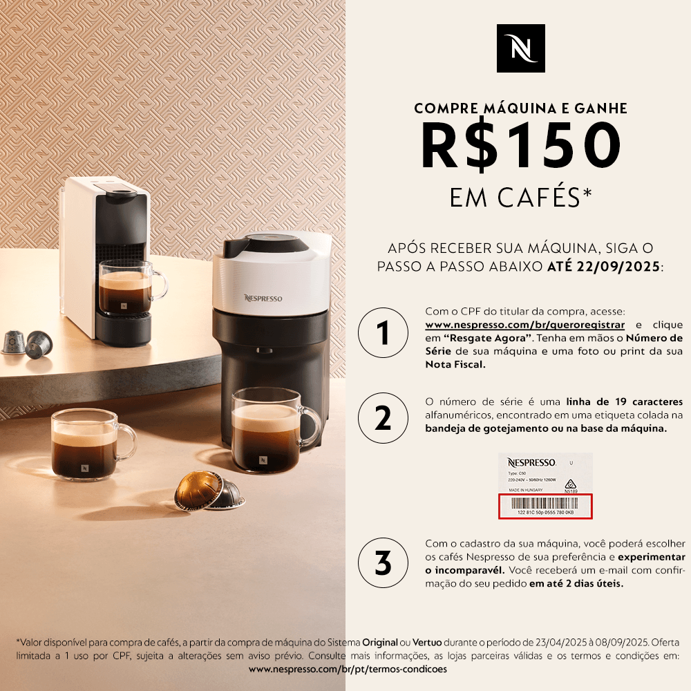 Miniatura Cafeteira Nespresso Vertuo Pop Lilás para Café Espresso - GDV2BR 110