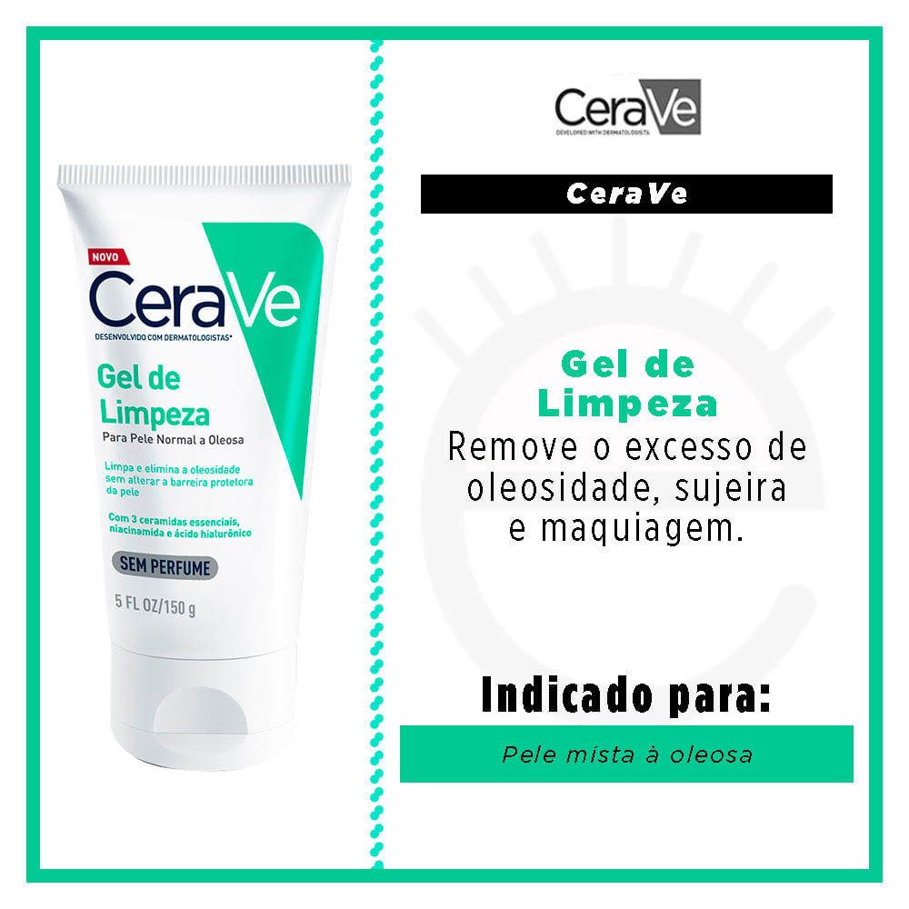 Miniatura Gel de Limpeza Cerave - Foaming Facial Cleanser 150g