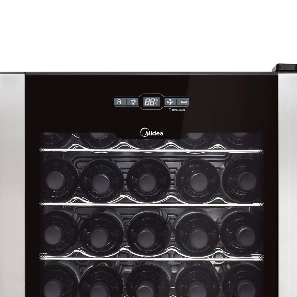 Miniatura Adega Climatizada De Vinhos 24 Garrafas Midea Wbb241 - 127v
