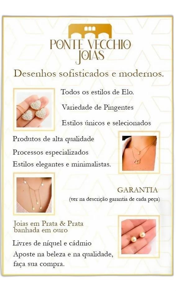 Miniatura Pingente Prata 925 Gota Pedra Com Zircônia Cravejada