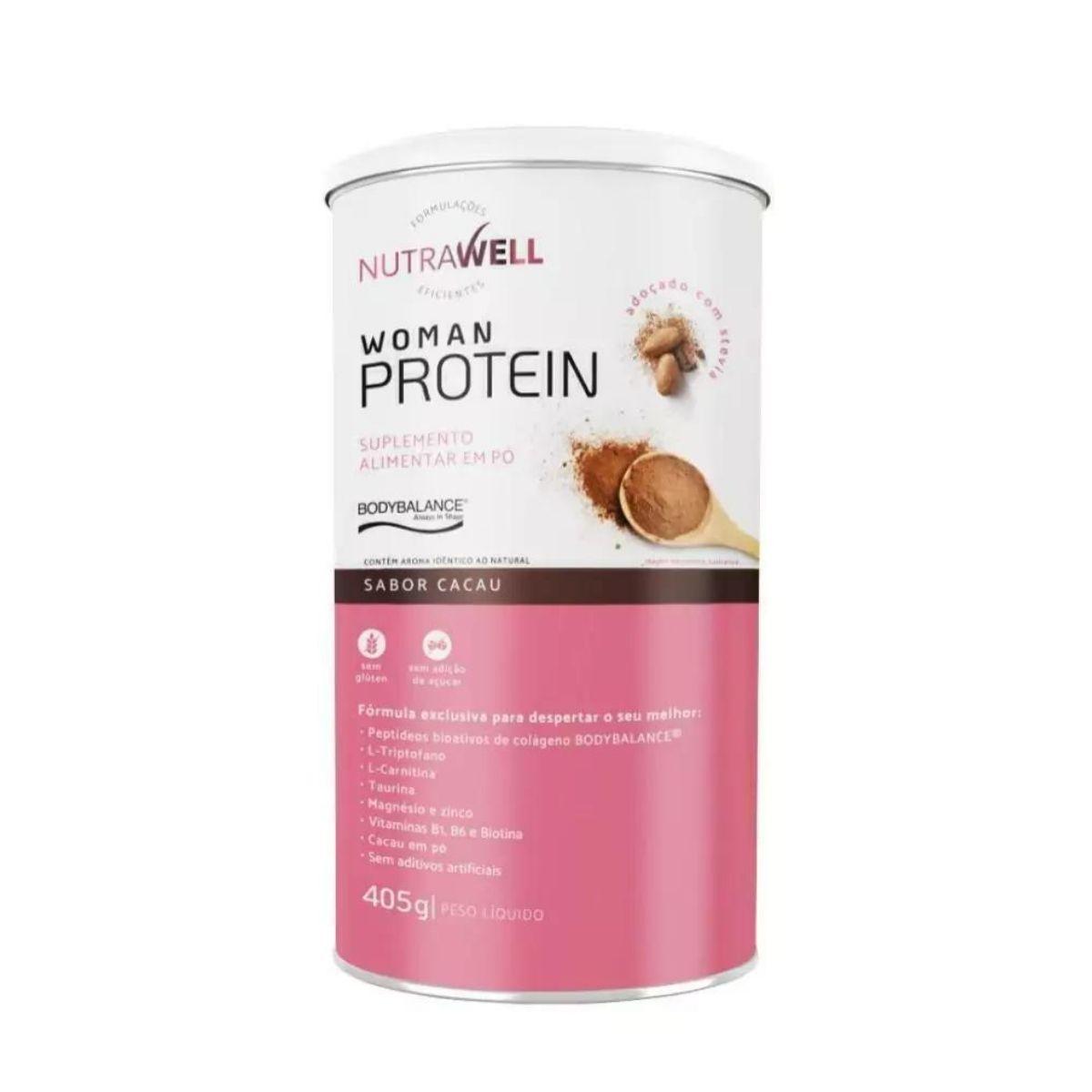 Miniatura Proteína De Colágeno Woman Protein Nutrawell Cacau 405G