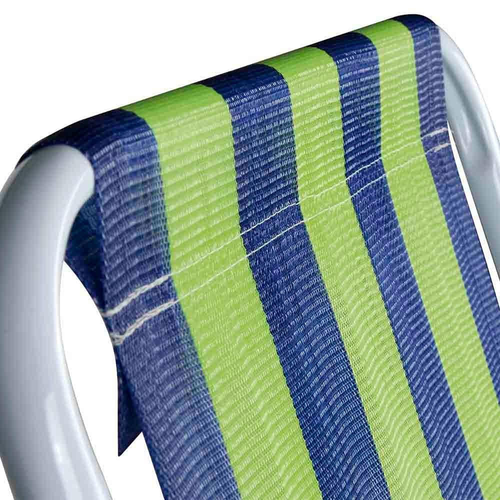 Cadeira de Praia Alta Aço Verde Azul Mor