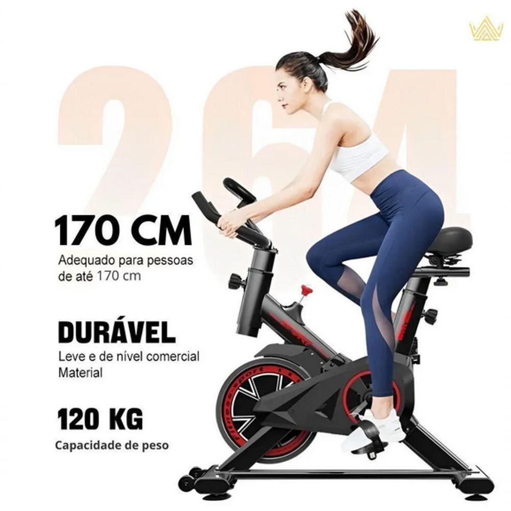 Miniatura Bicicleta Ergométrica Fitness Para Cardio E Musculação Com Base 8 Kg Inercia