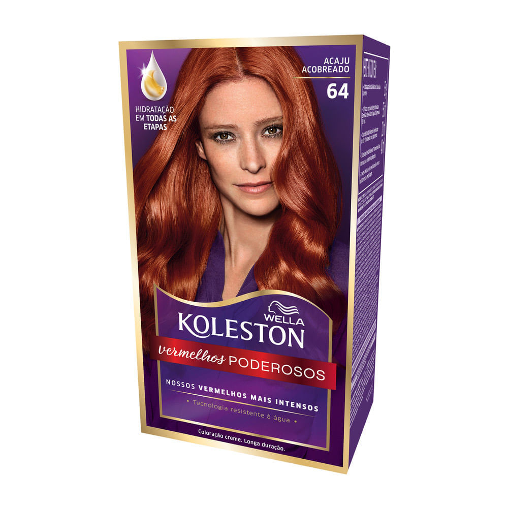 Miniatura Tintura Creme Koleston Wella Acaju Acobreado 64 Kit