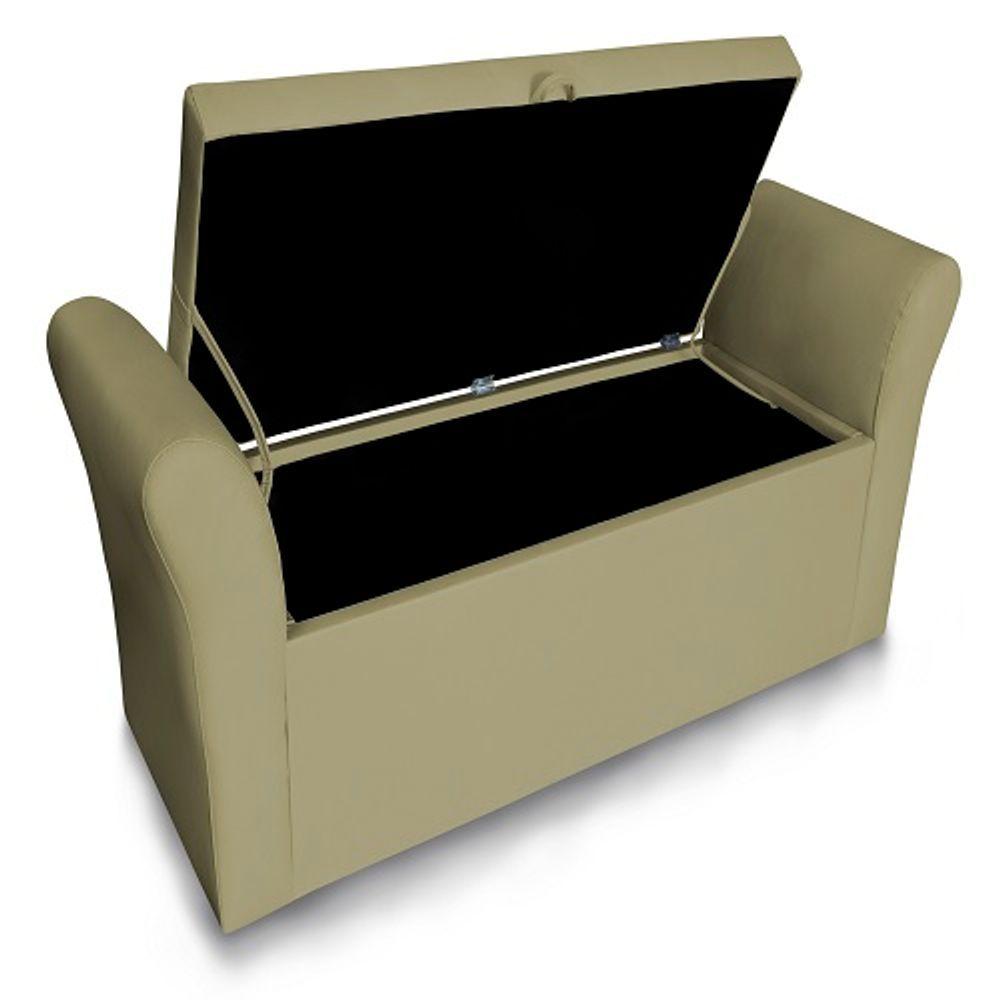 Miniatura Recamier Baú Egeo 160x55 Suede Capuccino - Bandiera Decor