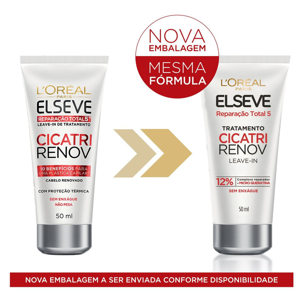 Miniatura Leave In de Tratamento Cicatri Renov Elseve Reparação Total 5+ com 50ml