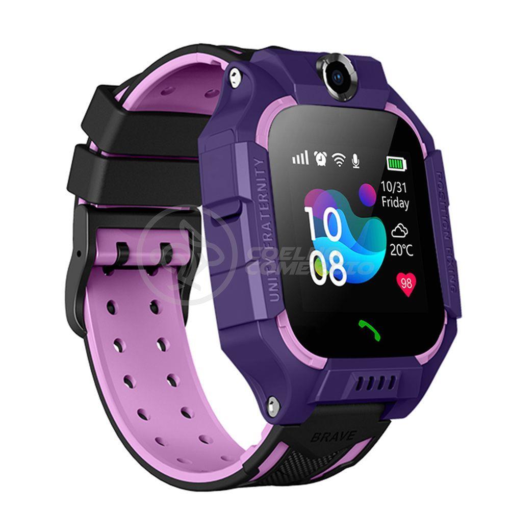 Smartwatch Relógio Inteligente Infantil Criança Q12 - Roxo