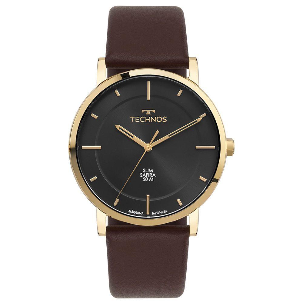 Miniatura Relógio Technos Masculino Slim Dourado - Gl32az/0p Gl32az/0p