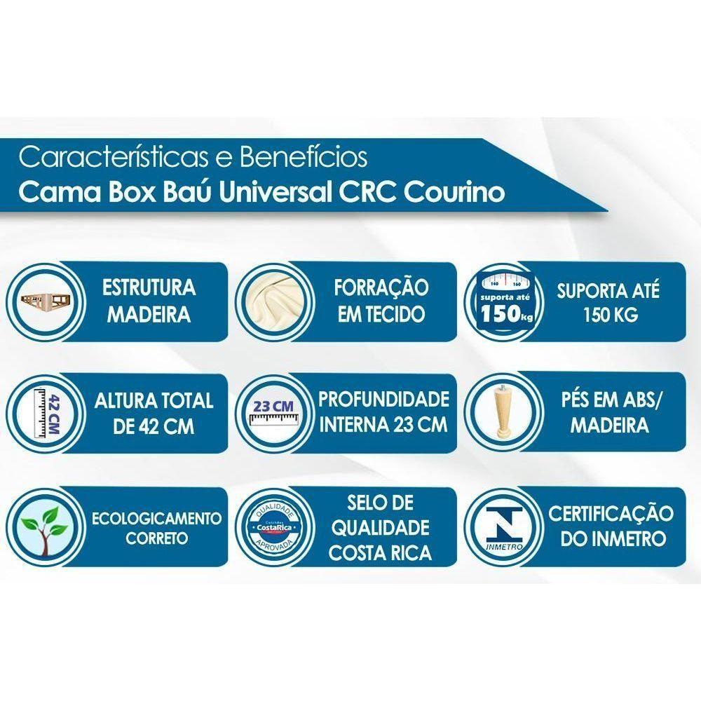 Miniatura Cama Box Baú King Universal Courano Brown (193x203x35) - Costa Rica