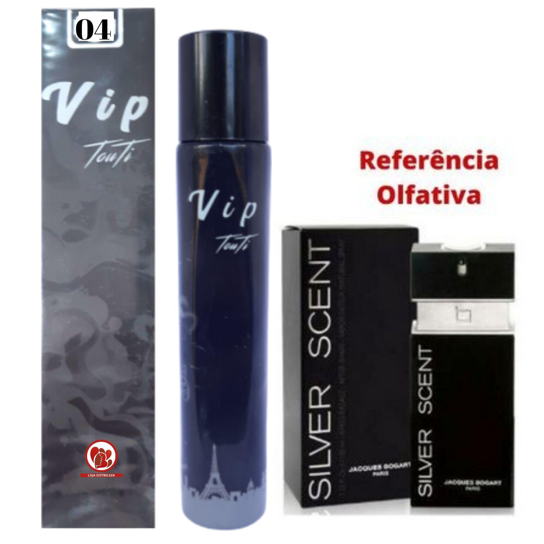 Perfume Vip Touti Nº 04 Com Alta Fixação Kit Com 3 Perfumes