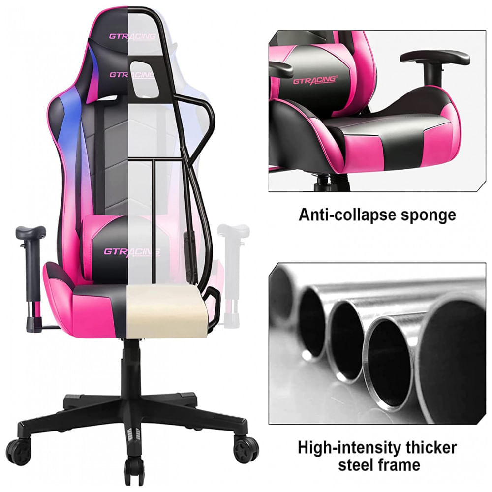Miniatura GTRACING Gaming Chair Racing Office Computer Ergonomic Video Game Chair Backrest and Seat Height Adjustable Swivel