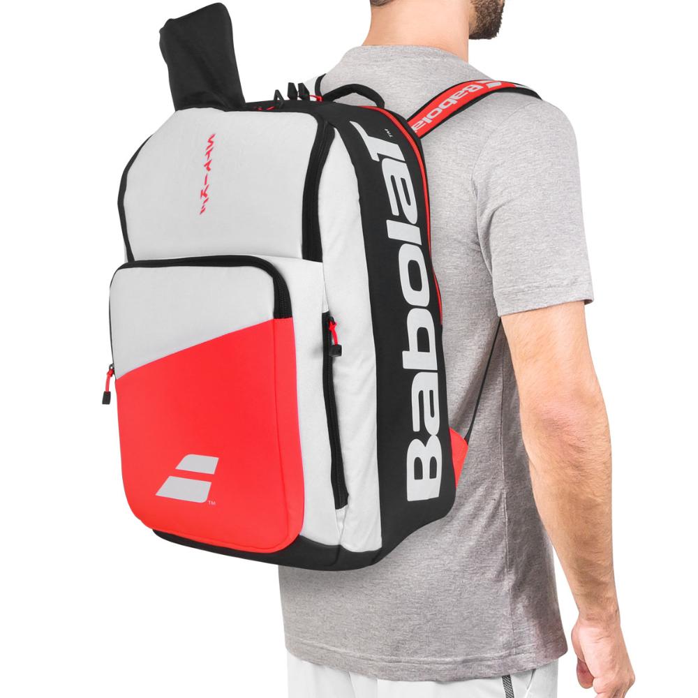 Miniatura Mochila Babolat Pure Strike Branco e Vermelha