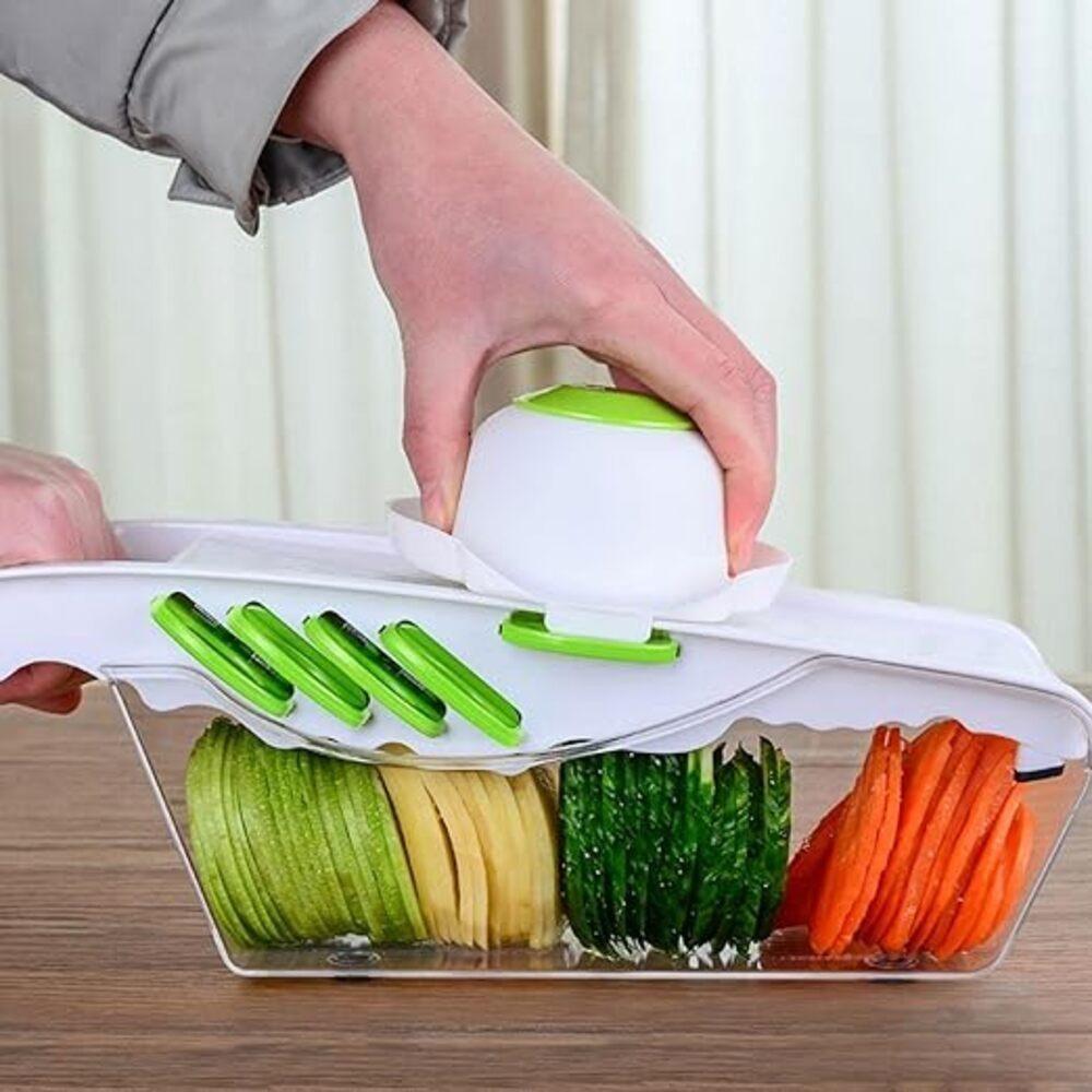 Cortador Legumes Inox 6 Lâminas Fatiador Ralador Descascador