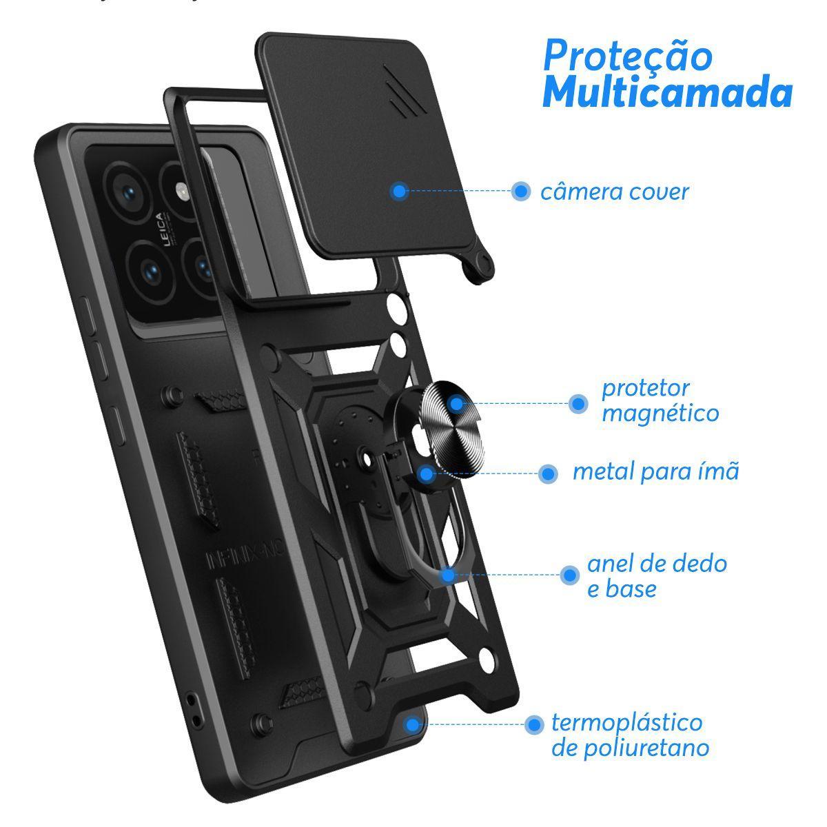 Miniatura Capa Capinha Case Para Xiaomi 14T Normal - Protetora Militar