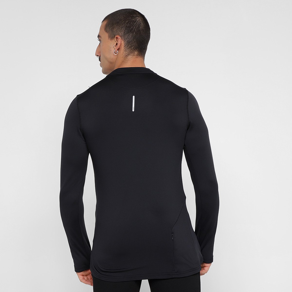 Miniatura Camiseta Mizuno Térmica Manga Longa Masculina Preto - G