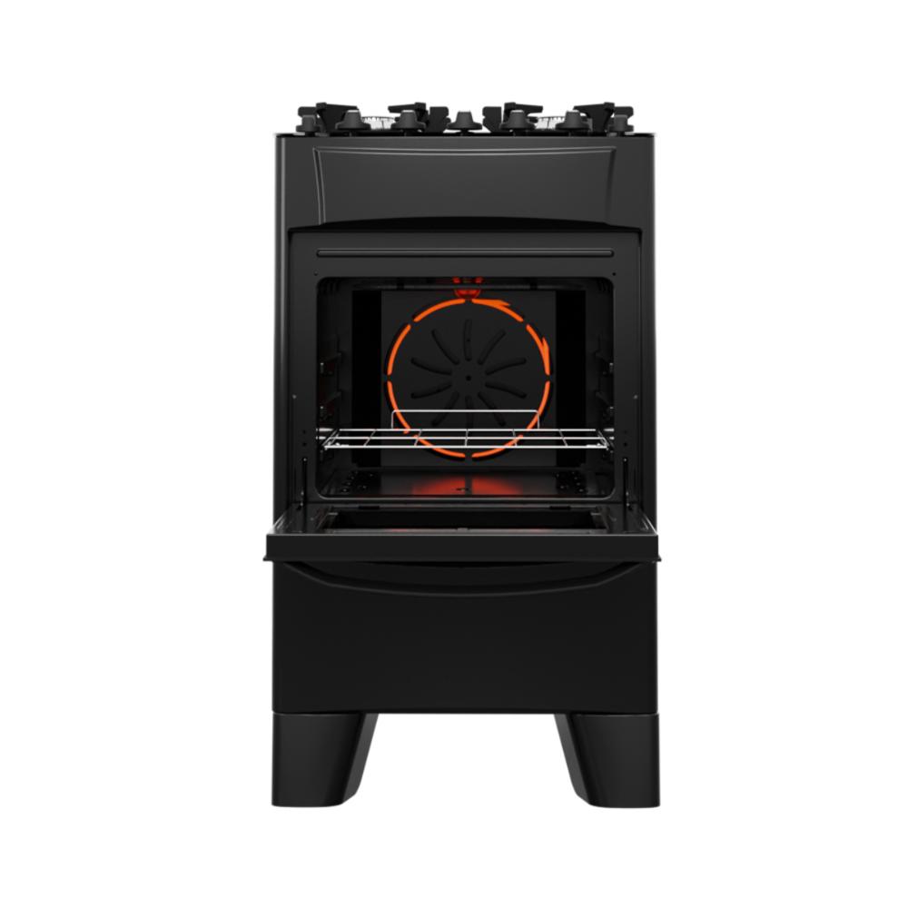 Miniatura Fogão 4 Bocas a Gás/Elétrico com AirFryer 127V Alpro 440 Realce CR231 Preto
