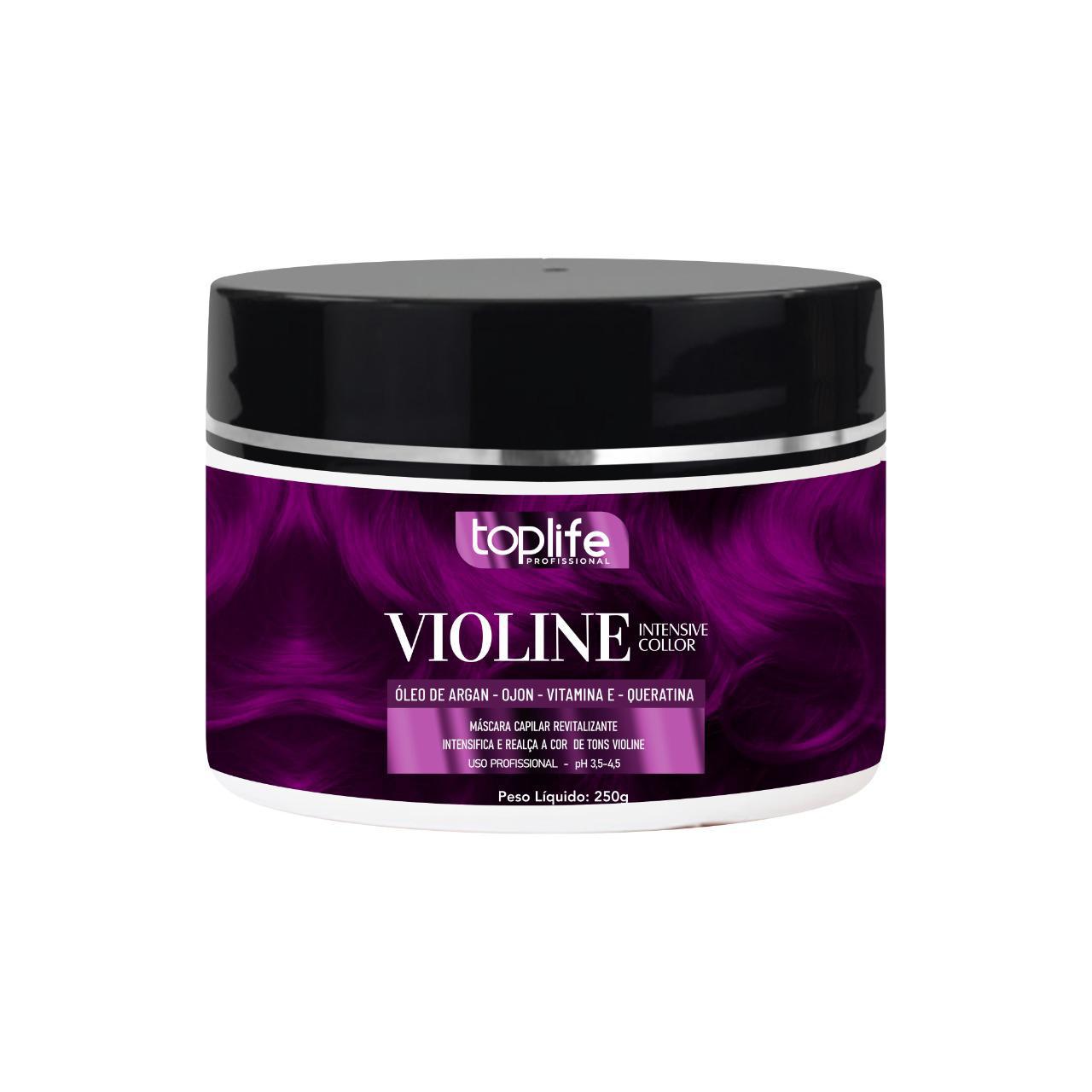 Miniatura Máscara Matizadora Tonalizante Violine 250G Toplife CREME - ROXO - SUAVE - Tintura temporária - 1