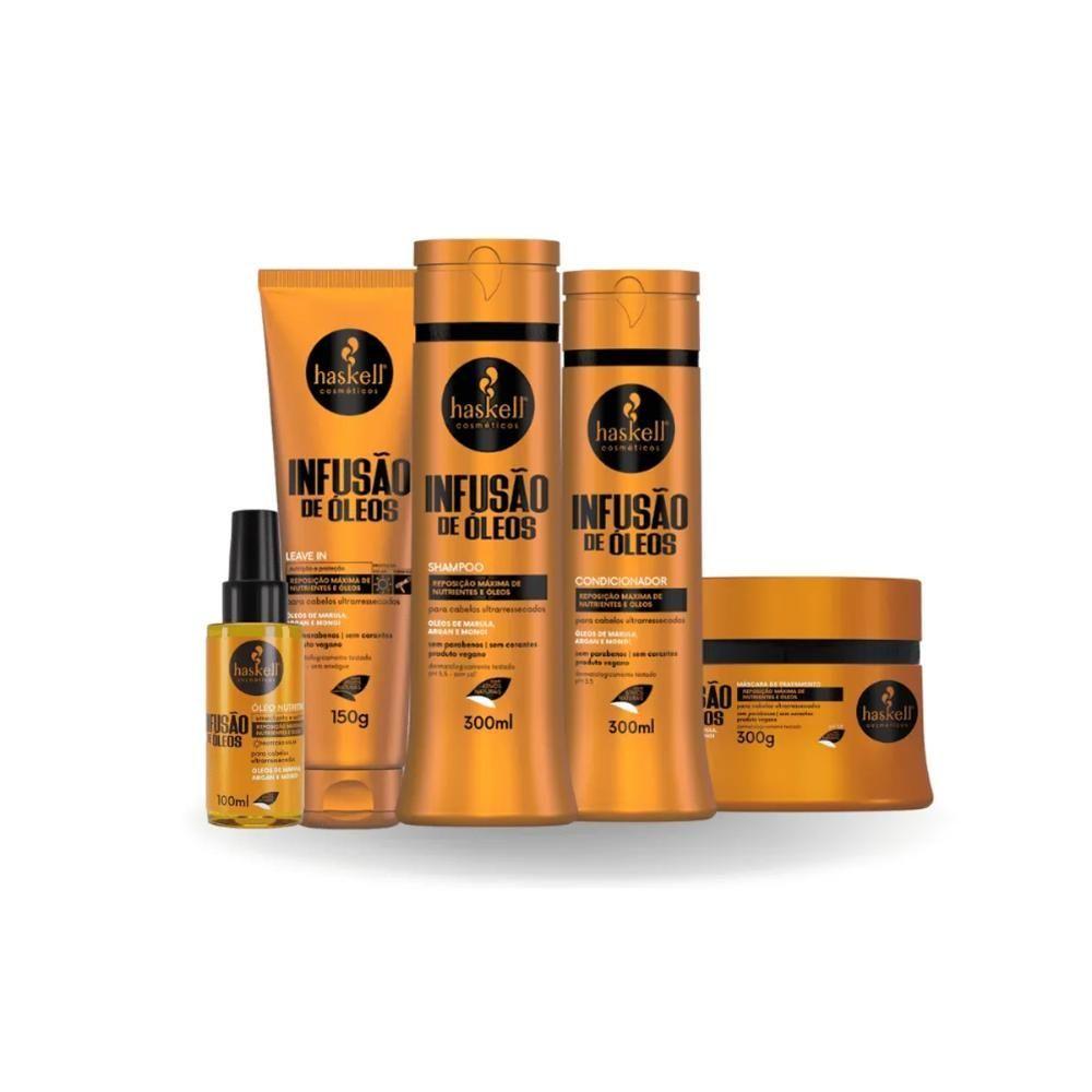 Miniatura Kit Nutrição E Brilho Infusão De óleos Haskell 300ml