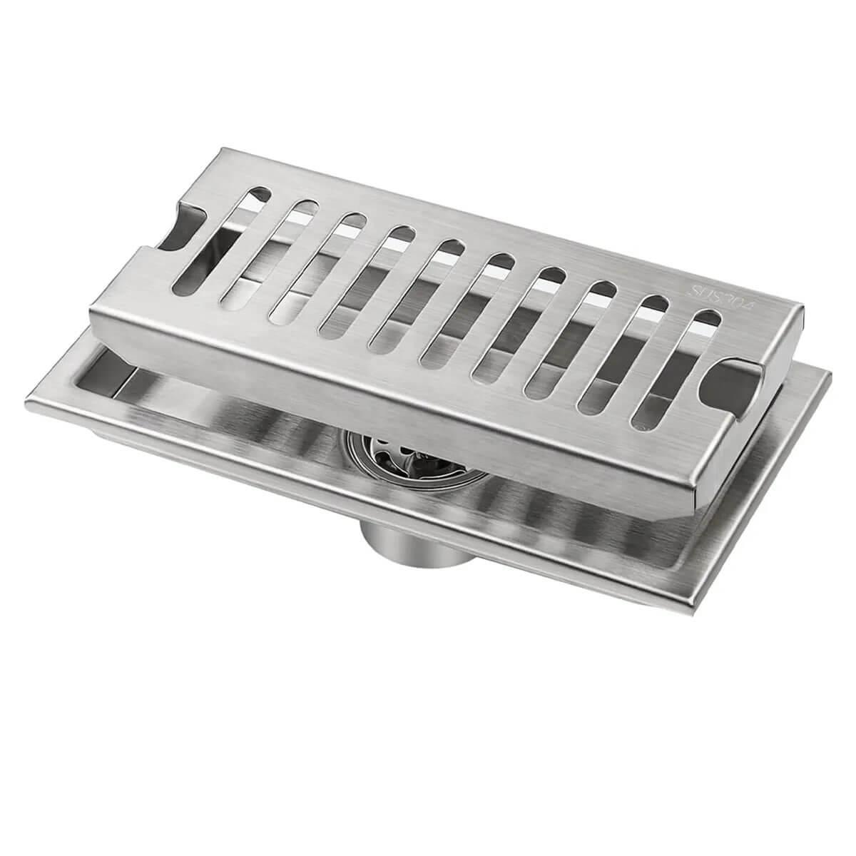 Miniatura Ralo Linear Grelha Pluvial 20Cm Alumínio Caixa Coletora