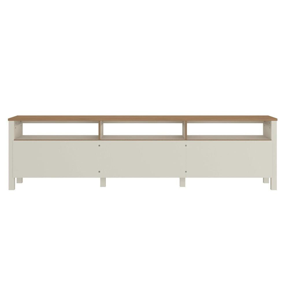 Rack para Tv 75 Polegadas 3 Gavetas 210cm Ananda Cabecasa Madeiramadeira Off-white/Mel