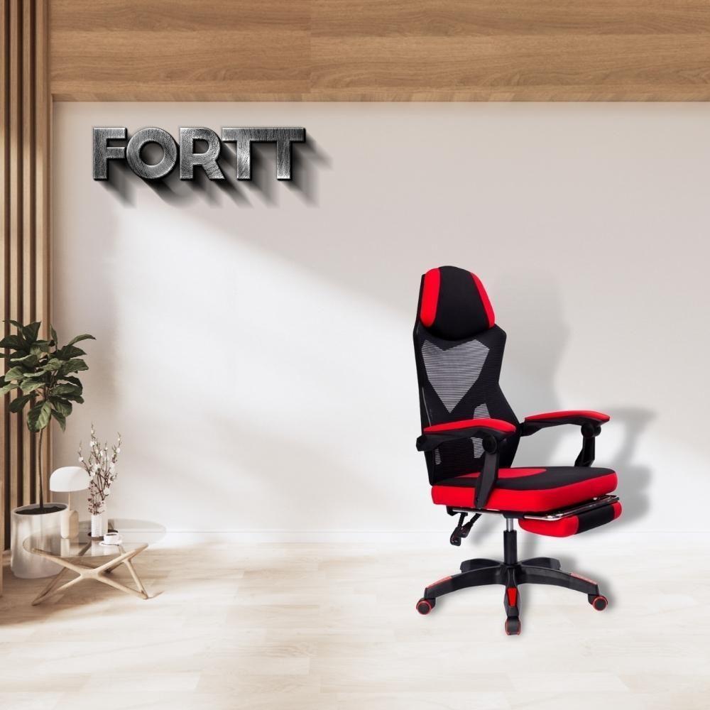 Miniatura Cadeira De Escritório Com Rodinha Fortt Verona Vermelha - Cegf01-v