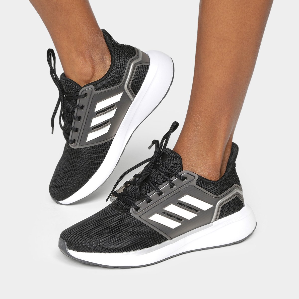 Miniatura Tênis Adidas EQ19 Preto+Prata - 34