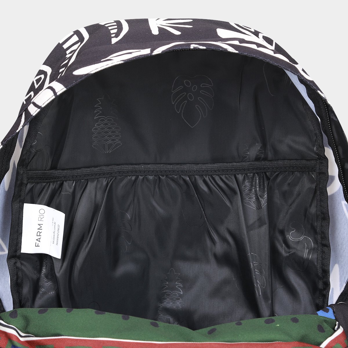 Miniatura Mochila Farm Xodó Tropical Feminina Preto