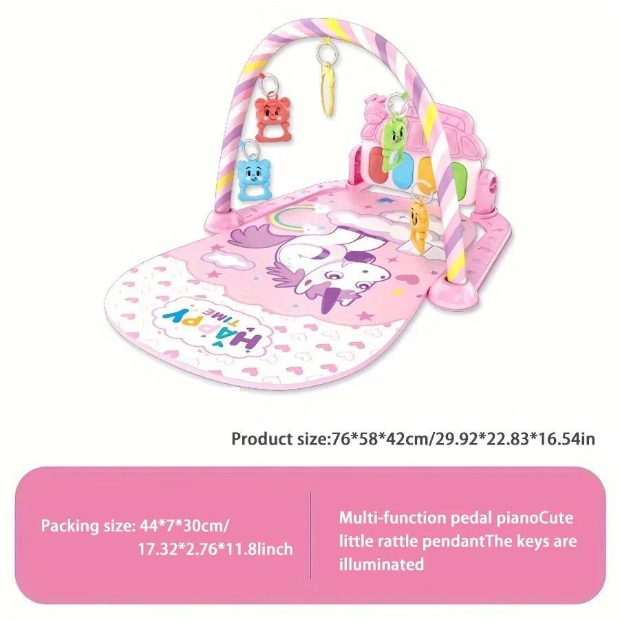 Miniatura Tapete Atividades Multifuncional Fitness Unicórnio Bebe
