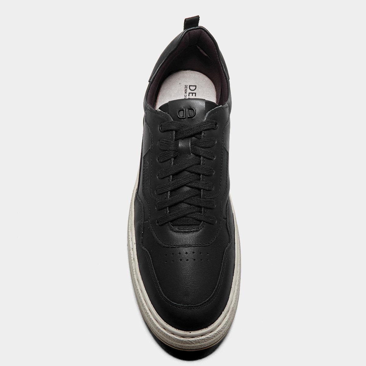 Miniatura Tênis Couro Democrata Denim Jake Masculino Preto - 39