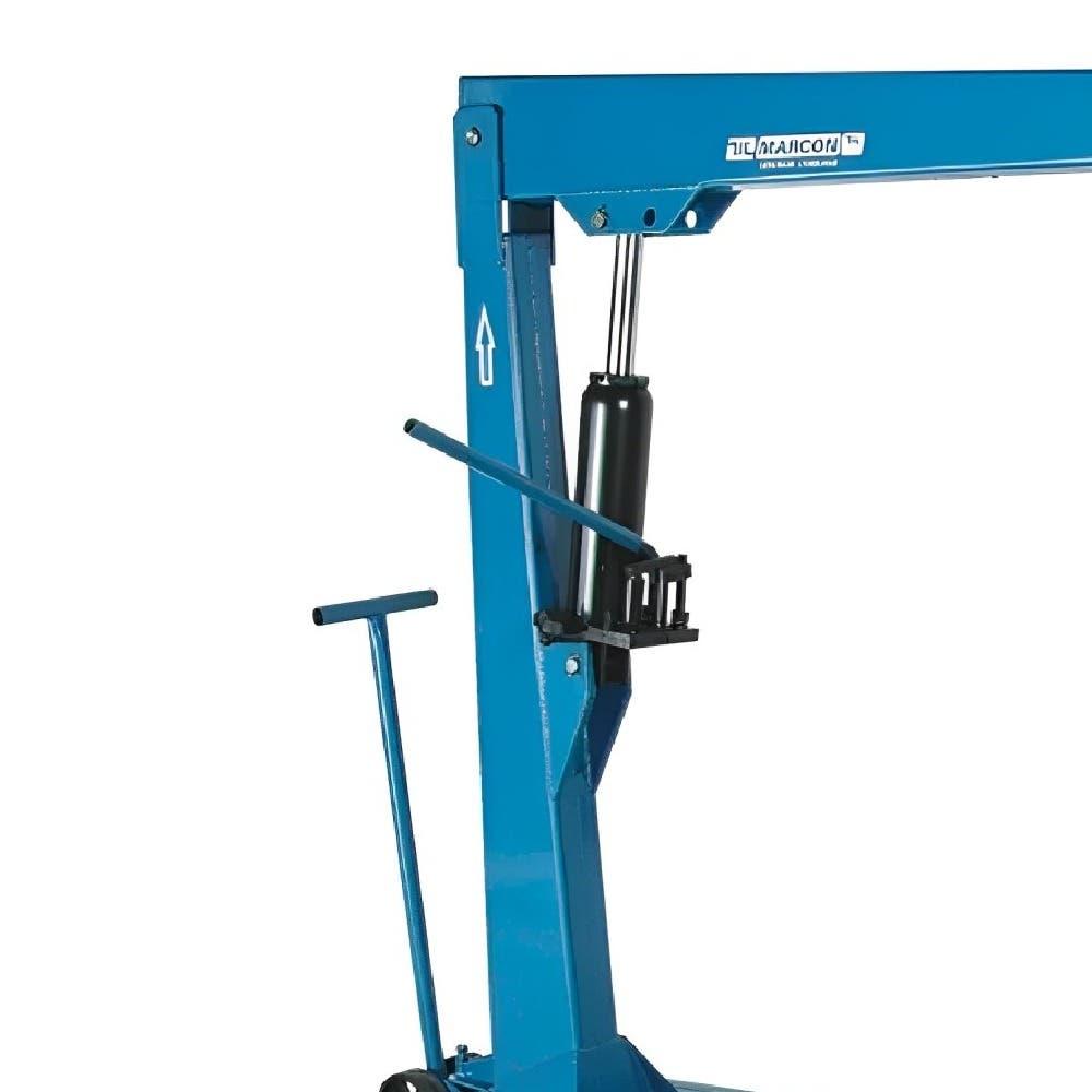Miniatura Guincho Hidráulico 1T com Prolongador e Rodas de PU MGH-1TPP MARCON