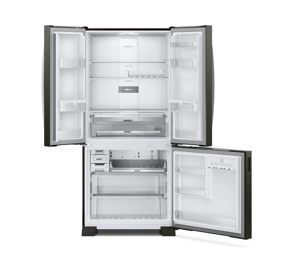 Miniatura Geladeira Brastemp Frost Free French Door A+++ 554 litros cor Black Inox - BRO85AE 110v