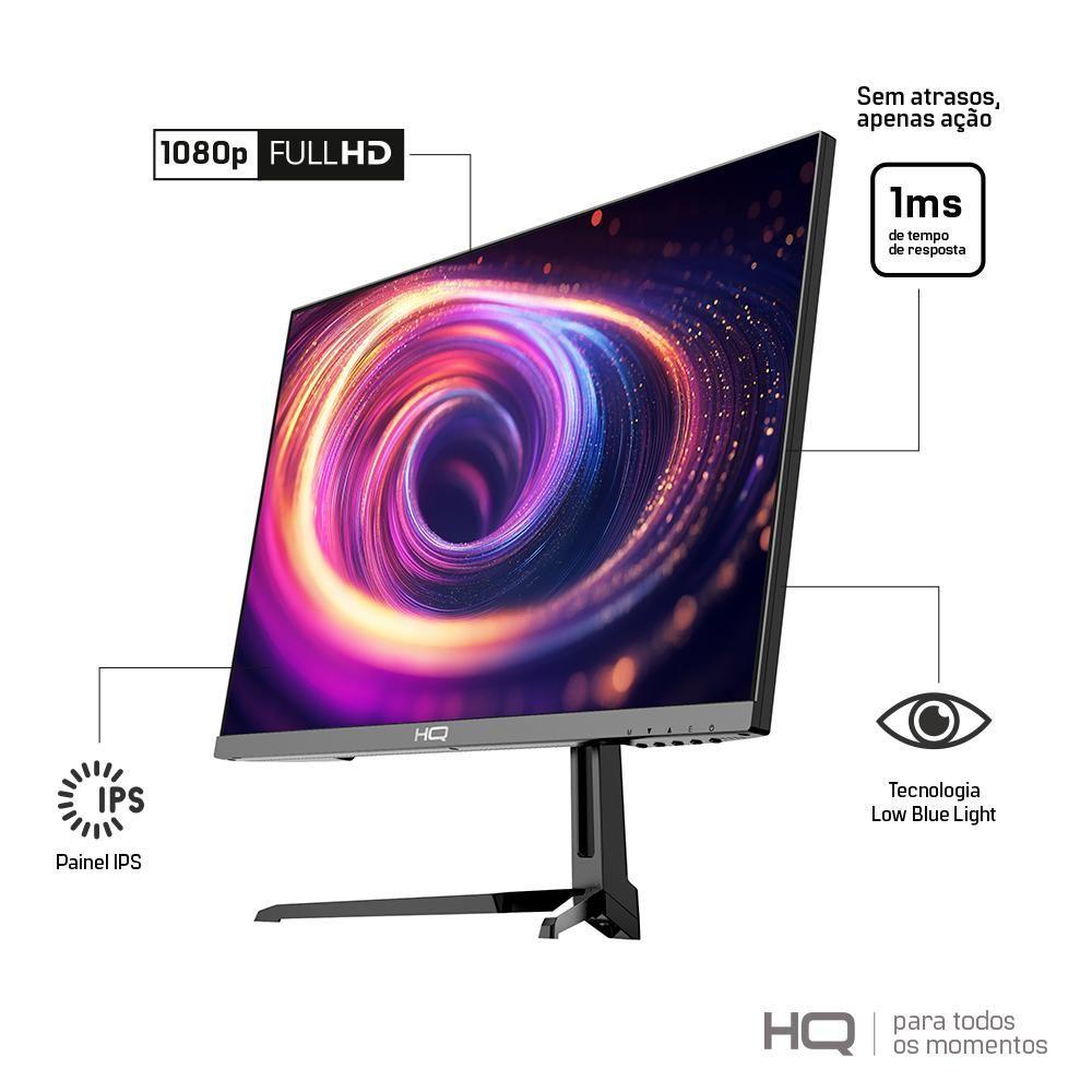 Monitor Gamer 27 1ms 180Hz IPS AMD FreeSync Full HD HDMI DP Frameless HQ Premium HQ27IP18