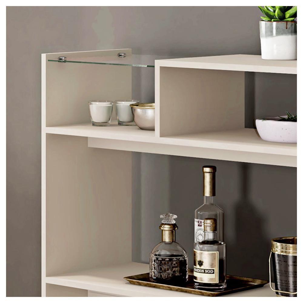 Miniatura Aparador Com 2 Prateleiras Mênfis Off White/buriti - Caemmun