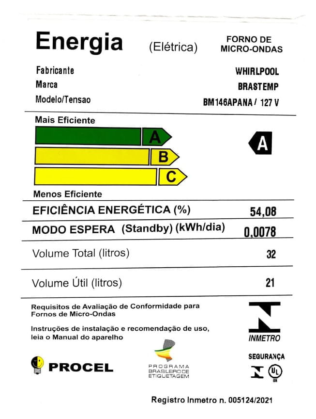 Micro-ondas de Embutir Brastemp Eclipse Collection 32L com 18 Receitas Pre-Programadas e Design Sofisticado - BM146AP 110v
