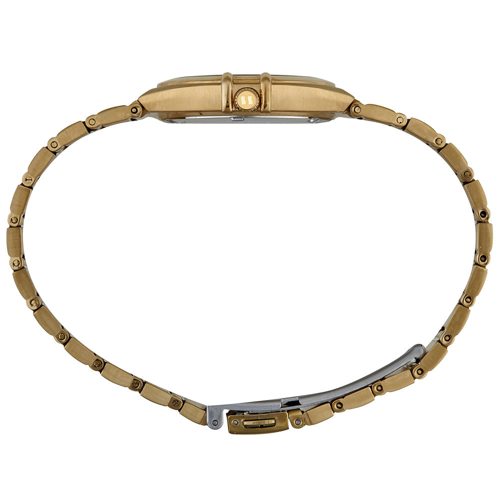 Miniatura Relógio Feminino Aço Vintage Dourado