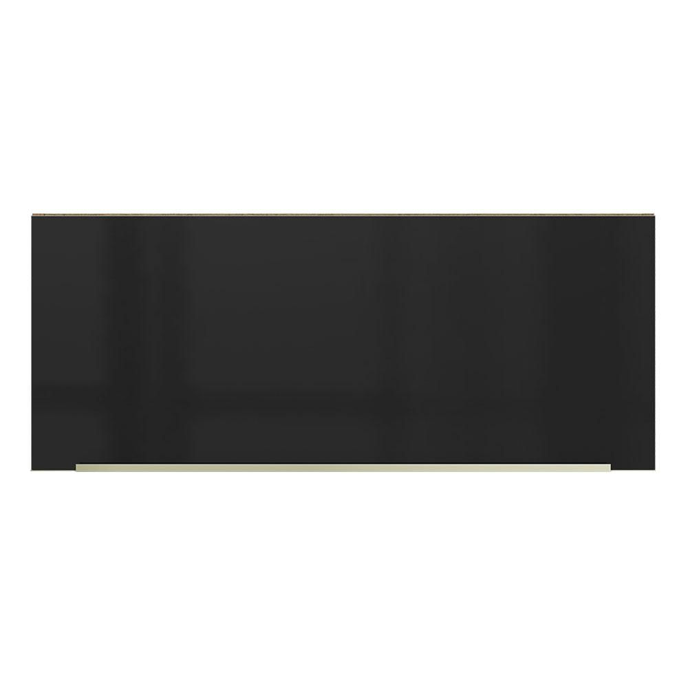 Armário Aéreo Madesa Lux 80 cm 1 Porta Suspensa - Rustic/Preto Rustic/Preto