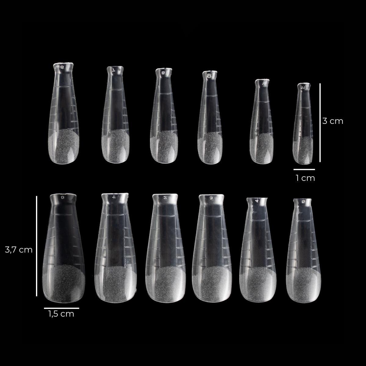 Kit 144 Molde F1 Bailarina Quadrada Stiletto Unhas Polygel