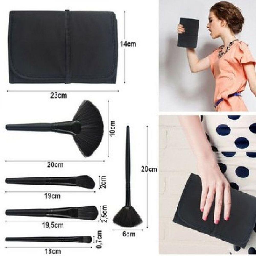 Miniatura Kit Pinceis Maquiagem Profissional 32 Peças Com Estojo