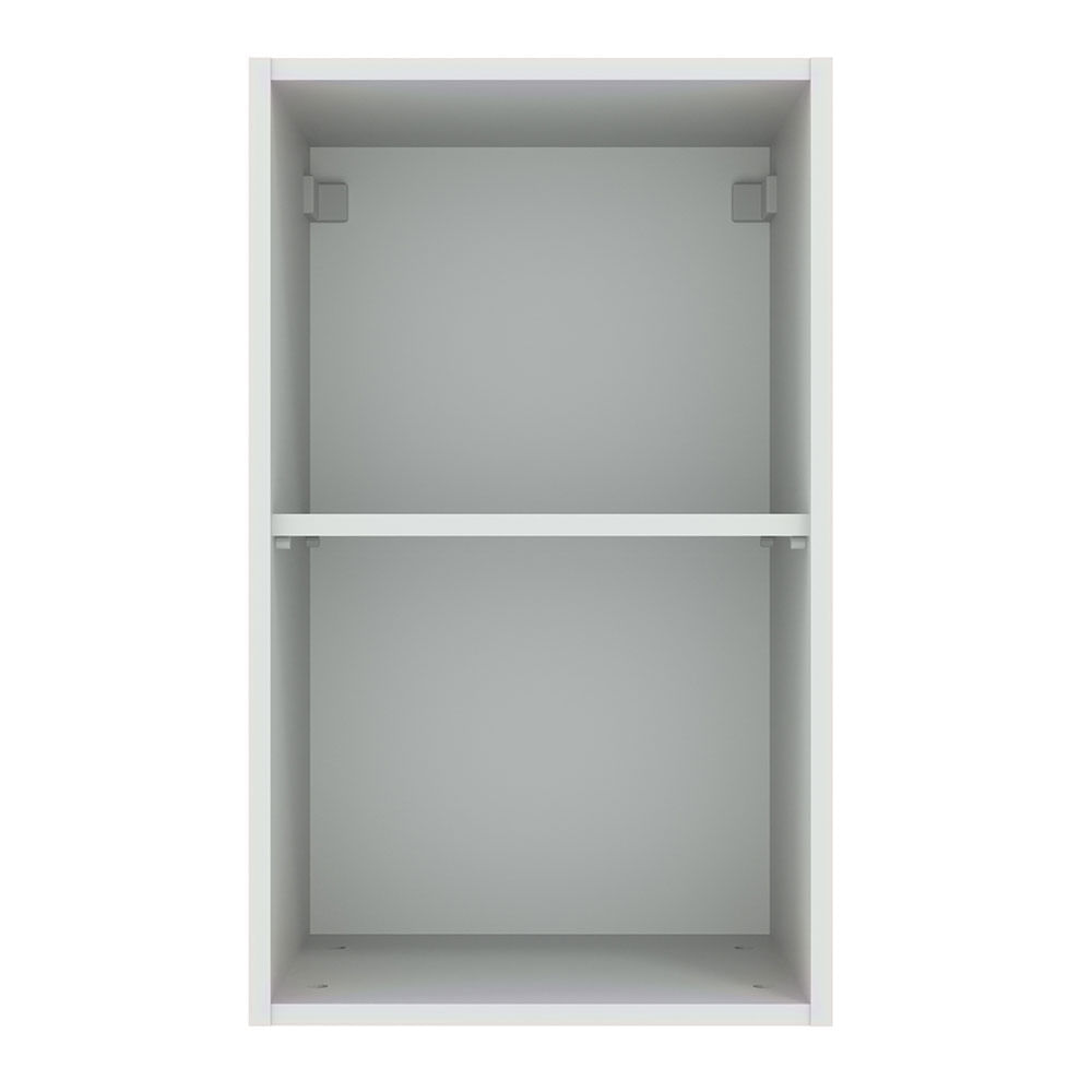Armário Aéreo Madesa Agata 40 cm 1 Porta Branco/Preto Cor:Branco/Preto